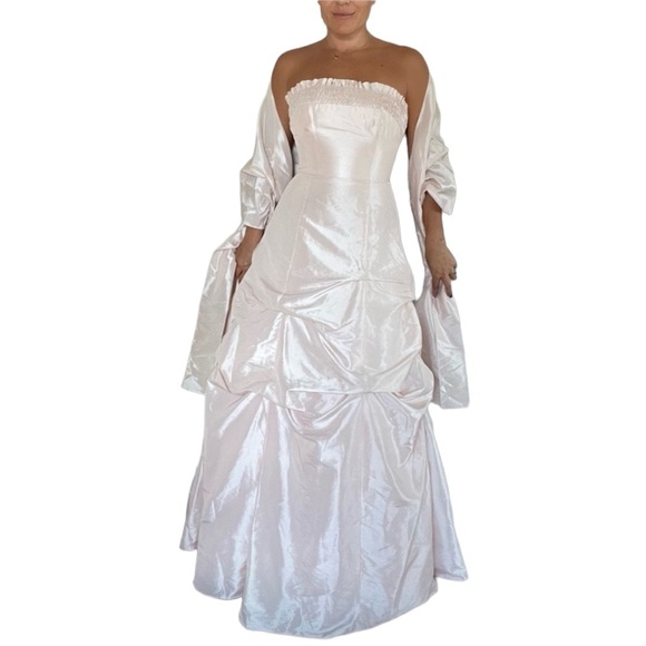 Jovani Strapless Ballgown Light Pink - Picture 1 of 5